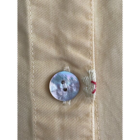 Vintage AKS Amy K Su Sleeveless Top Yellow with Red Cherries Womens Size XL - Picture 3 of 9